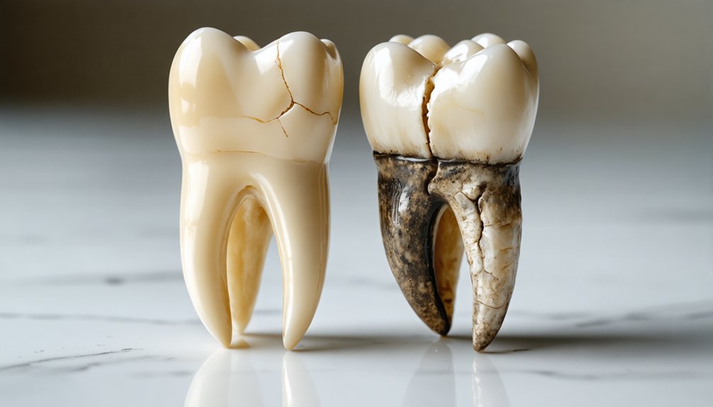 uneven whitening due to damage